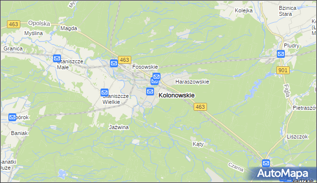 mapa Kolonowskie, Kolonowskie na mapie Targeo