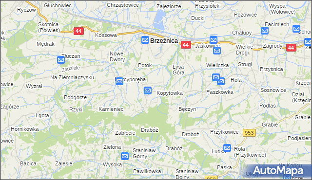mapa Kopytówka, Kopytówka na mapie Targeo