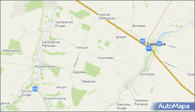 mapa Kosnowiec, Kosnowiec na mapie Targeo