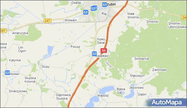 mapa Kowalewo gmina Szubin, Kowalewo gmina Szubin na mapie Targeo