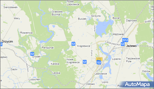 mapa Krąplewice, Krąplewice na mapie Targeo
