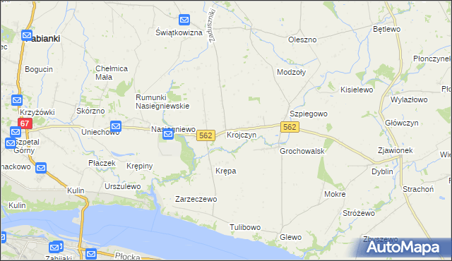 mapa Krojczyn, Krojczyn na mapie Targeo