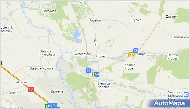 mapa Krupiec, Krupiec na mapie Targeo