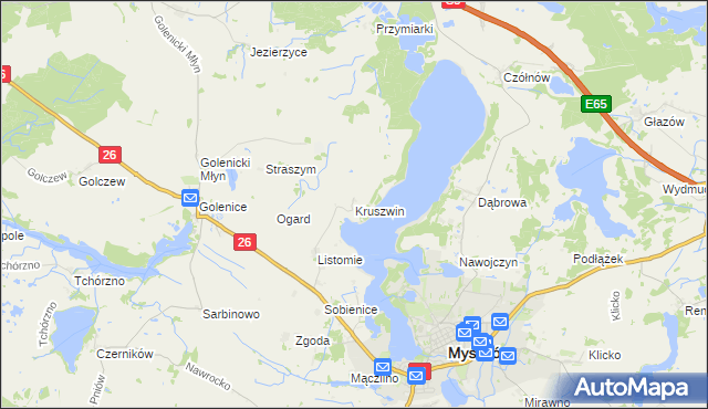 mapa Kruszwin, Kruszwin na mapie Targeo