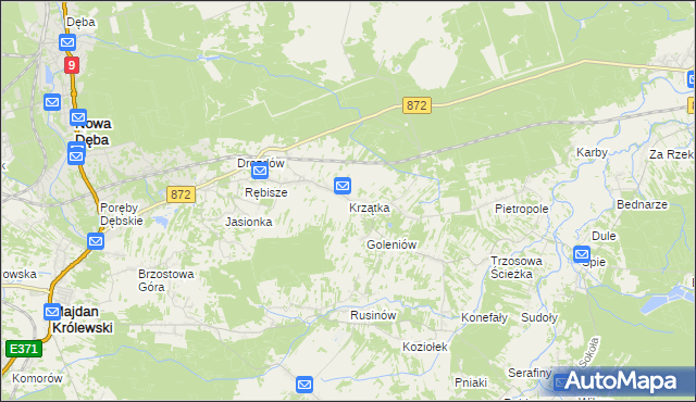 mapa Krzątka, Krzątka na mapie Targeo