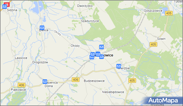 mapa Łambinowice, Łambinowice na mapie Targeo