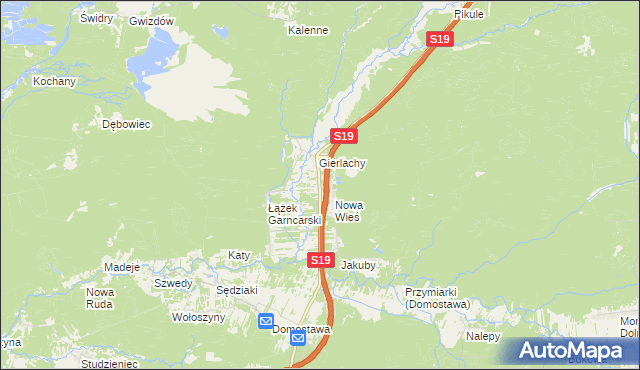 mapa Łążek Ordynacki, Łążek Ordynacki na mapie Targeo