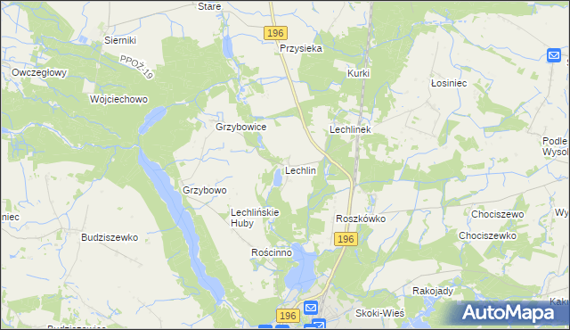 mapa Lechlin, Lechlin na mapie Targeo