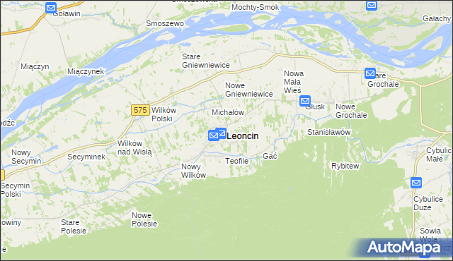 mapa Leoncin, Leoncin na mapie Targeo