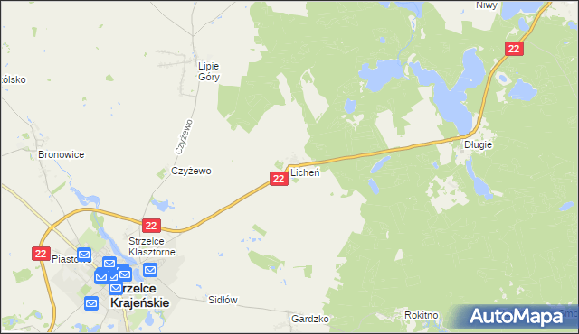 mapa Licheń, Licheń na mapie Targeo