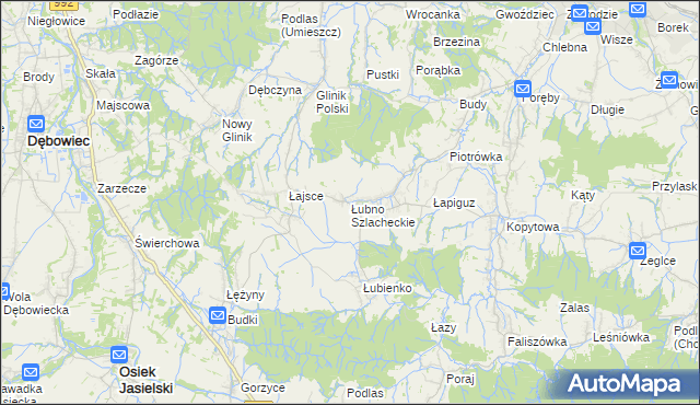 mapa Łubno Szlacheckie, Łubno Szlacheckie na mapie Targeo