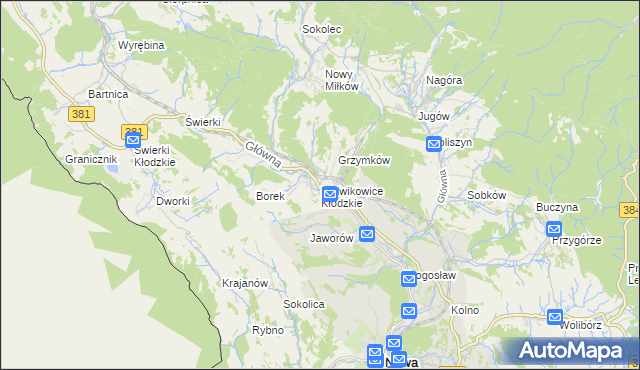 mapa Ludwikowice Kłodzkie, Ludwikowice Kłodzkie na mapie Targeo