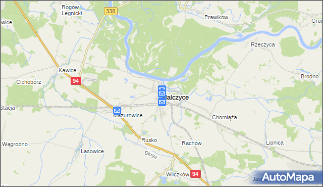 mapa Malczyce powiat średzki, Malczyce powiat średzki na mapie Targeo