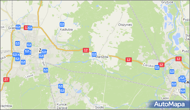 mapa Marszów, Marszów na mapie Targeo