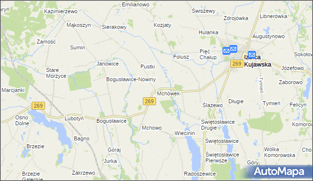 mapa Mchówek, Mchówek na mapie Targeo