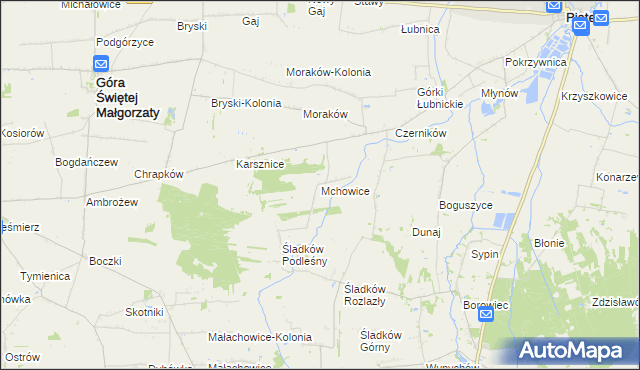 mapa Mchowice, Mchowice na mapie Targeo