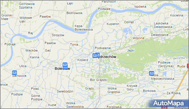 mapa Mędrzechów, Mędrzechów na mapie Targeo