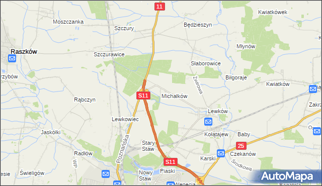 mapa Michałków, Michałków na mapie Targeo