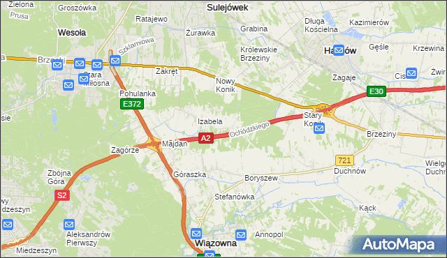 mapa Michałówek gmina Wiązowna, Michałówek gmina Wiązowna na mapie Targeo
