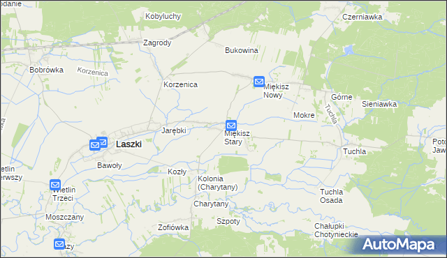 mapa Miękisz Stary, Miękisz Stary na mapie Targeo
