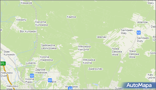 mapa Miłkowska Karczma, Miłkowska Karczma na mapie Targeo