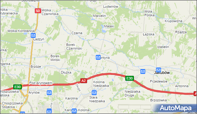 mapa Mistów, Mistów na mapie Targeo