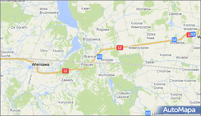 mapa Mniszek gmina Wolanów, Mniszek gmina Wolanów na mapie Targeo