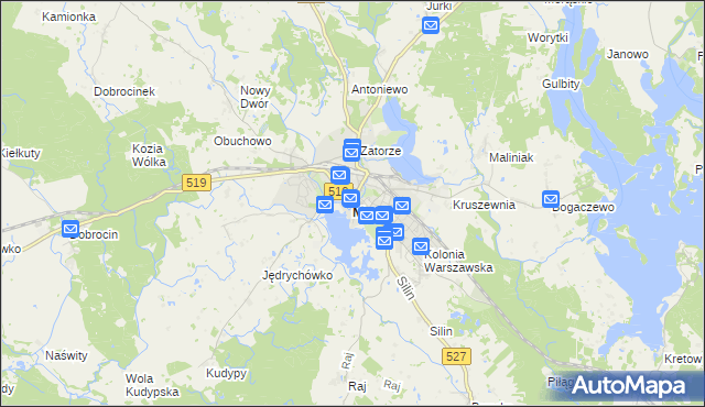mapa Morąg, Morąg na mapie Targeo