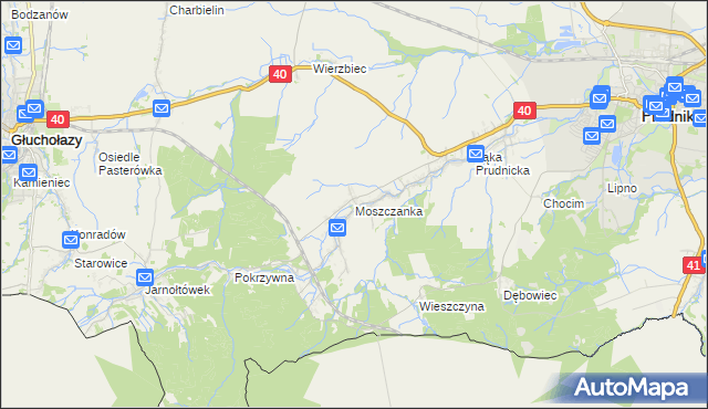 mapa Moszczanka gmina Prudnik, Moszczanka gmina Prudnik na mapie Targeo