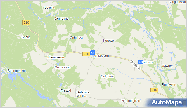 mapa Motarzyno, Motarzyno na mapie Targeo