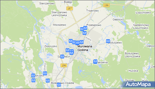 mapa Murowana Goślina, Murowana Goślina na mapie Targeo