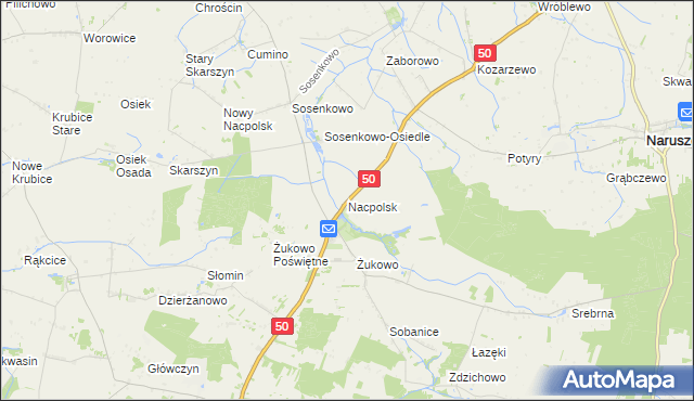 mapa Nacpolsk, Nacpolsk na mapie Targeo