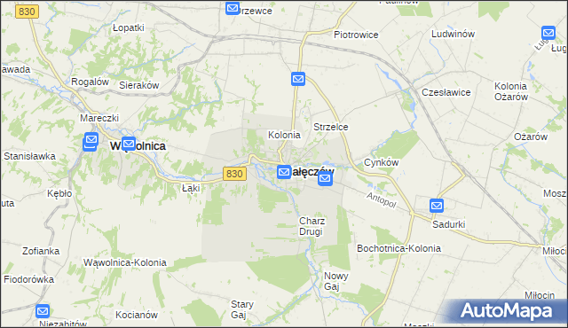 mapa Nałęczów powiat puławski, Nałęczów powiat puławski na mapie Targeo