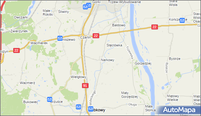 mapa Narkowy, Narkowy na mapie Targeo