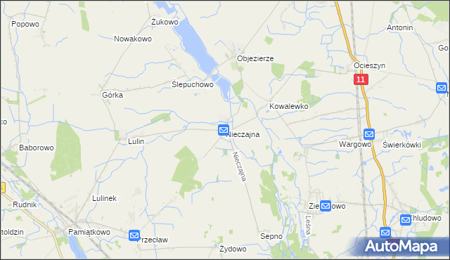 mapa Nieczajna, Nieczajna na mapie Targeo
