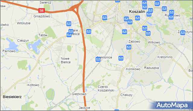 mapa Niekłonice, Niekłonice na mapie Targeo