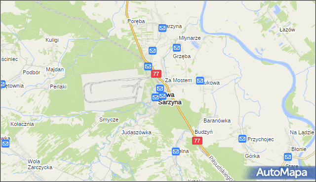 mapa Nowa Sarzyna, Nowa Sarzyna na mapie Targeo