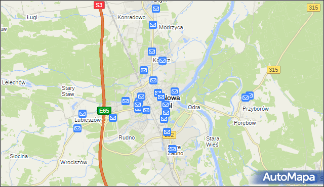 mapa Nowa Sól, Nowa Sól na mapie Targeo