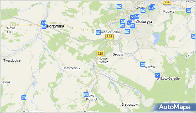 mapa Nowa Ziemia, Nowa Ziemia na mapie Targeo
