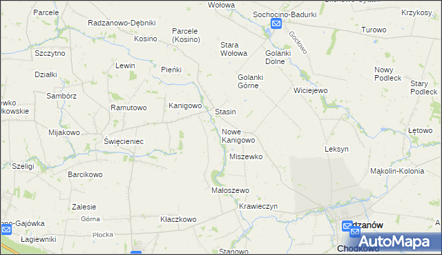 mapa Nowe Kanigowo, Nowe Kanigowo na mapie Targeo