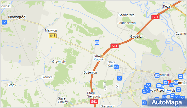 mapa Nowe Kupiski, Nowe Kupiski na mapie Targeo