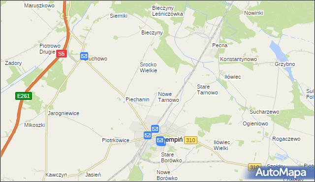 mapa Nowe Tarnowo, Nowe Tarnowo na mapie Targeo