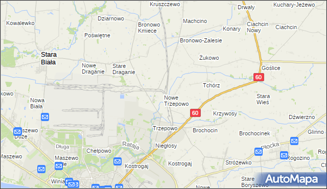 mapa Nowe Trzepowo, Nowe Trzepowo na mapie Targeo