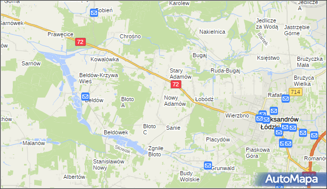 mapa Nowy Adamów, Nowy Adamów na mapie Targeo