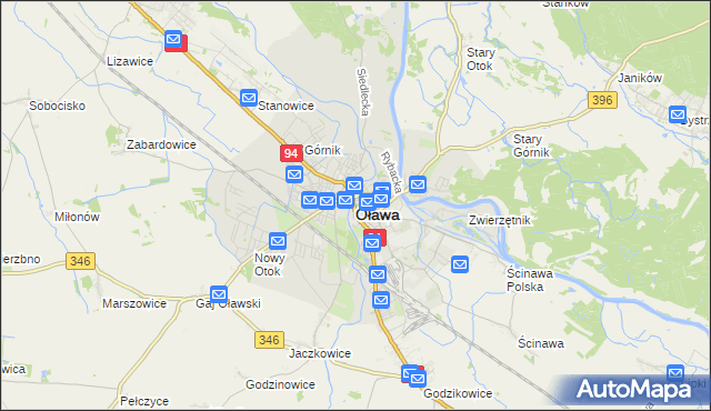 mapa Oława, Oława na mapie Targeo