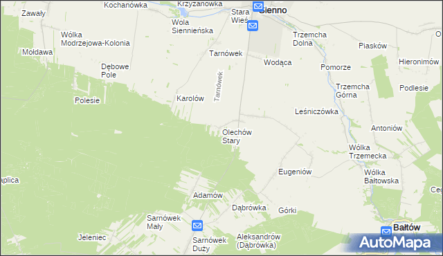 mapa Olechów Stary, Olechów Stary na mapie Targeo