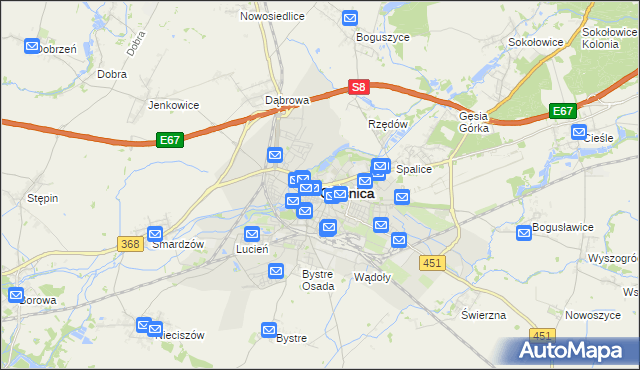 mapa Oleśnica, Oleśnica na mapie Targeo