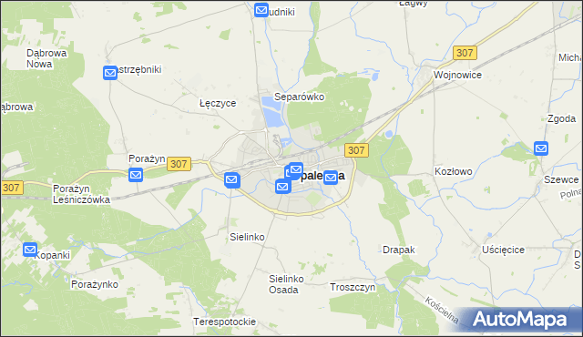 mapa Opalenica powiat nowotomyski, Opalenica powiat nowotomyski na mapie Targeo