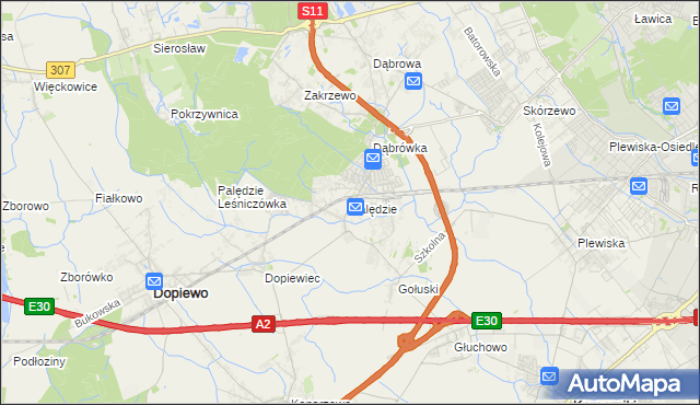 mapa Palędzie, Palędzie na mapie Targeo