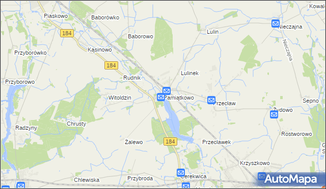 mapa Pamiątkowo, Pamiątkowo na mapie Targeo